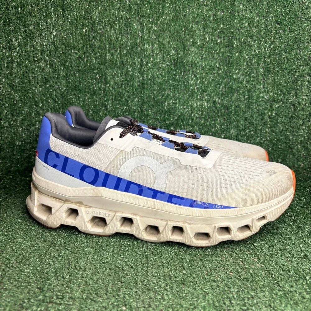 On Cloudmonster Helion CloudTec Cushioning Running Sneaker White Mens Size 12.5